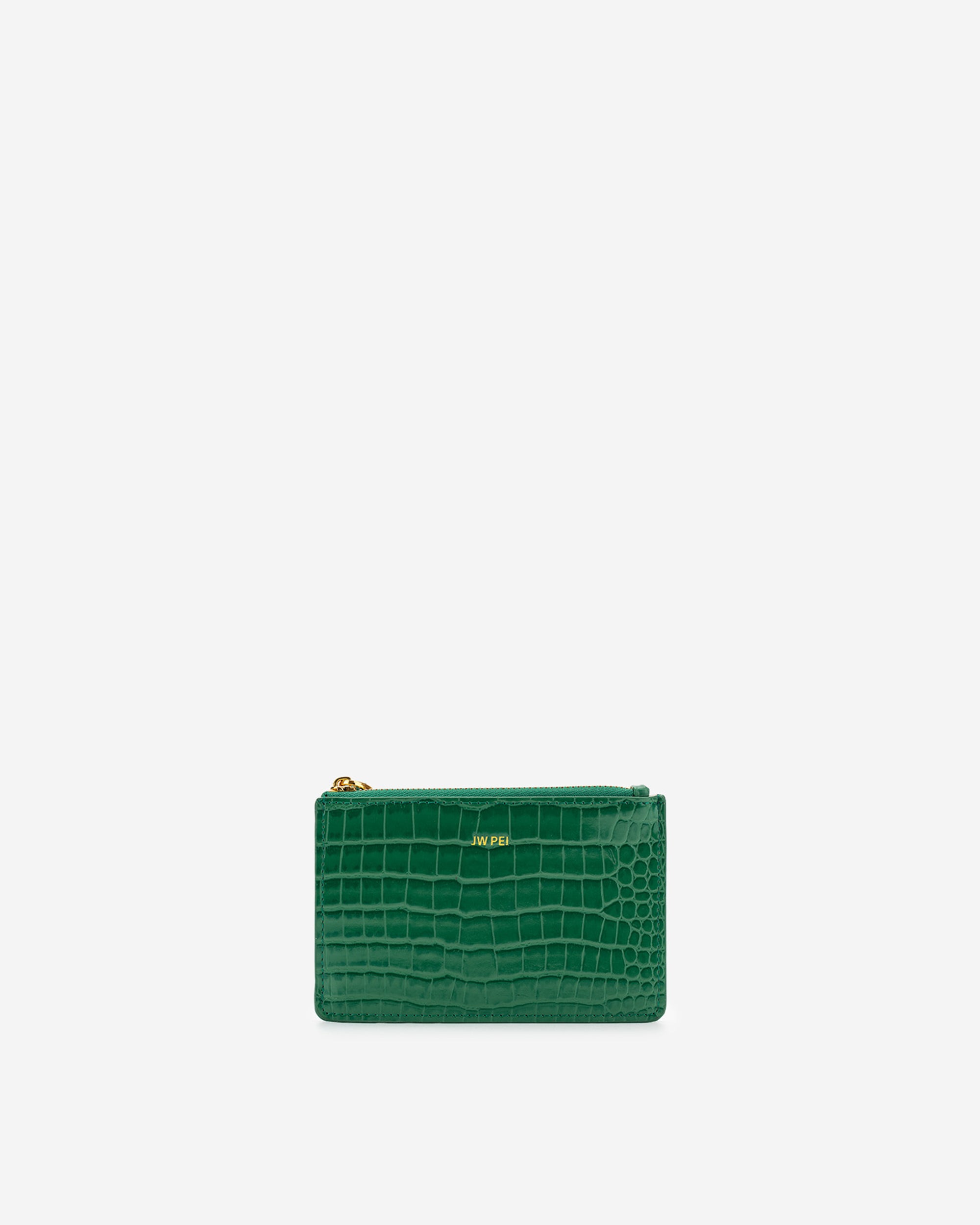 Porte-Cartes JW PEI Quinn Zipped Femme Vert | 14069HOQM