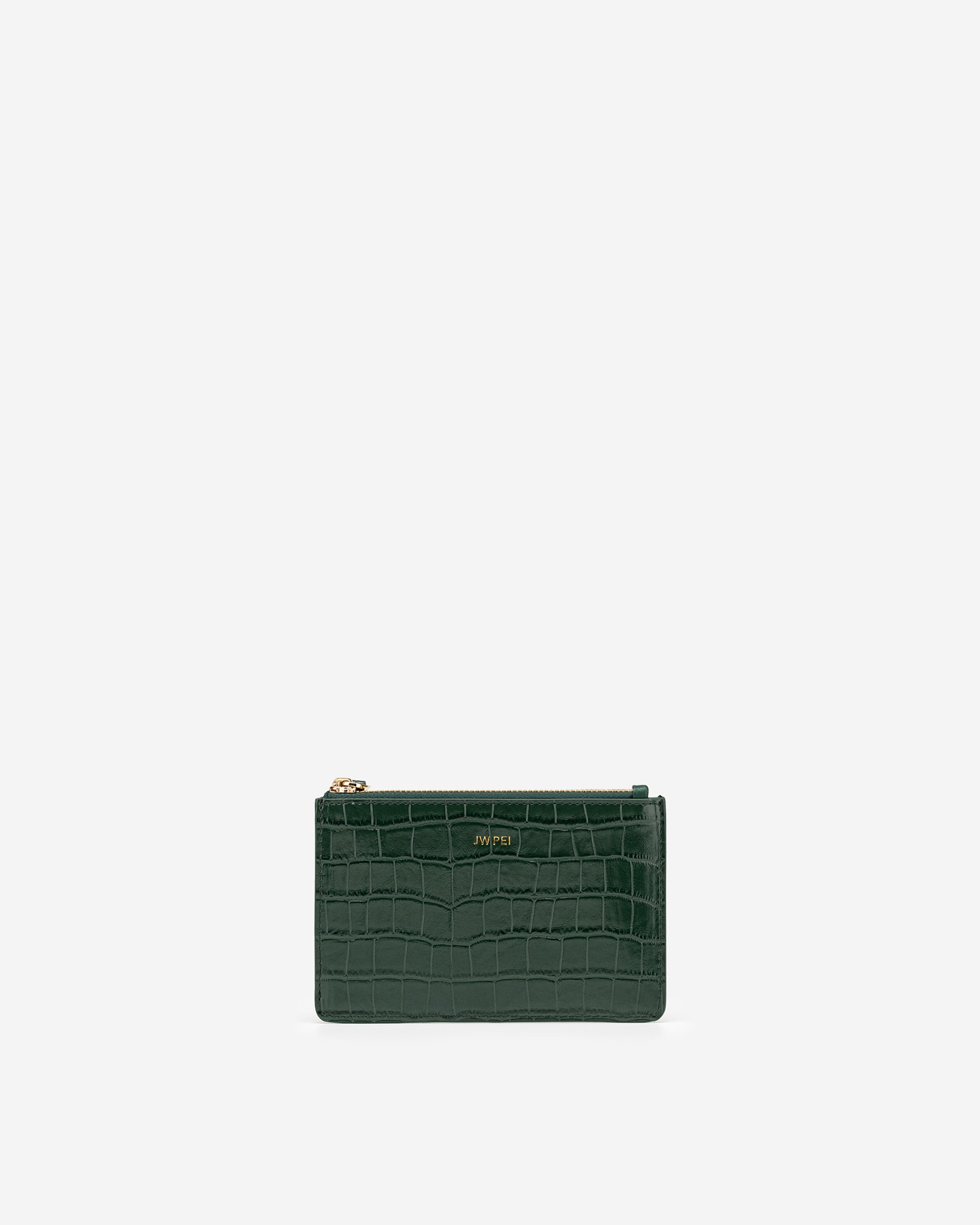 Porte-Cartes JW PEI Quinn Zipped Femme Vert | 30457WZDT