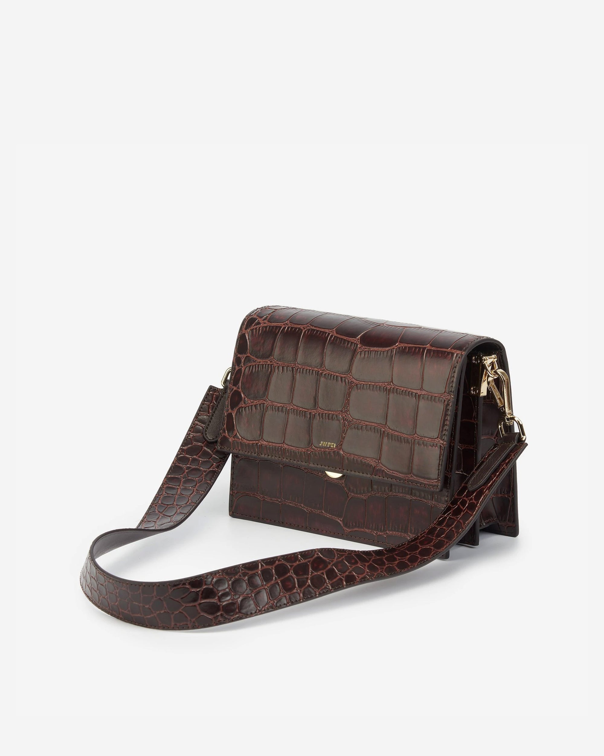 Sacs Crossbody JW PEI Mini Flap Femme Marron | 64538WSUO