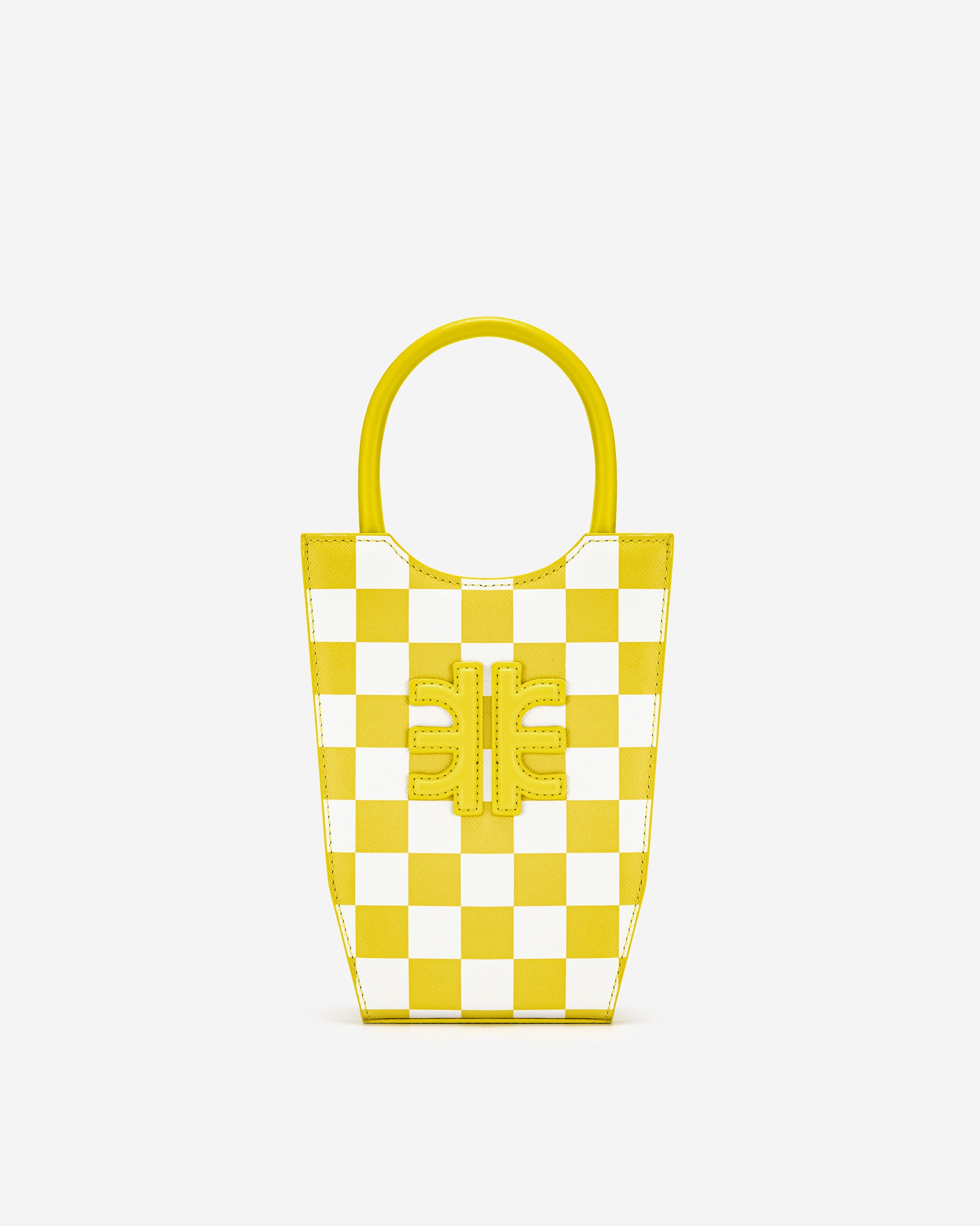 Sacs Fourre Tout JW PEI Fei Checkerboard Femme Jaune Blanche | 32687JFQO