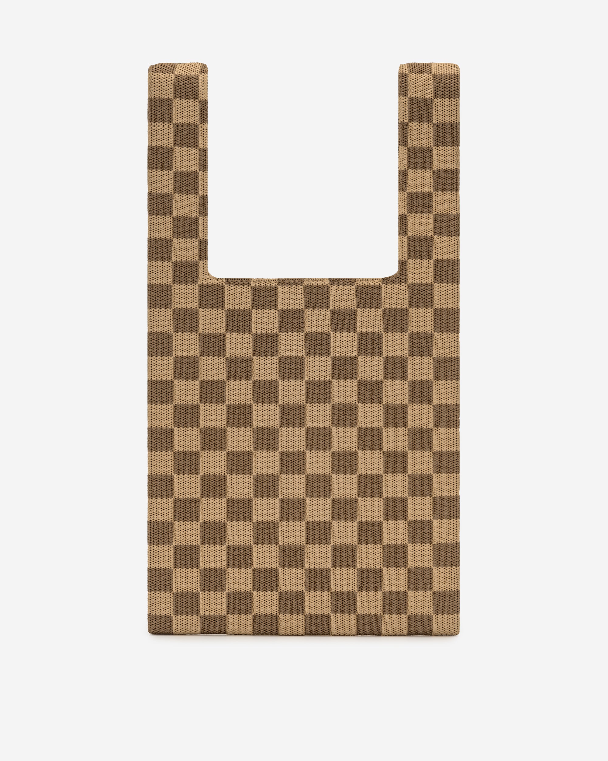 Sacs Fourre Tout JW PEI Shea Checkerboard Knitted Femme Marron | 10674HWEQ
